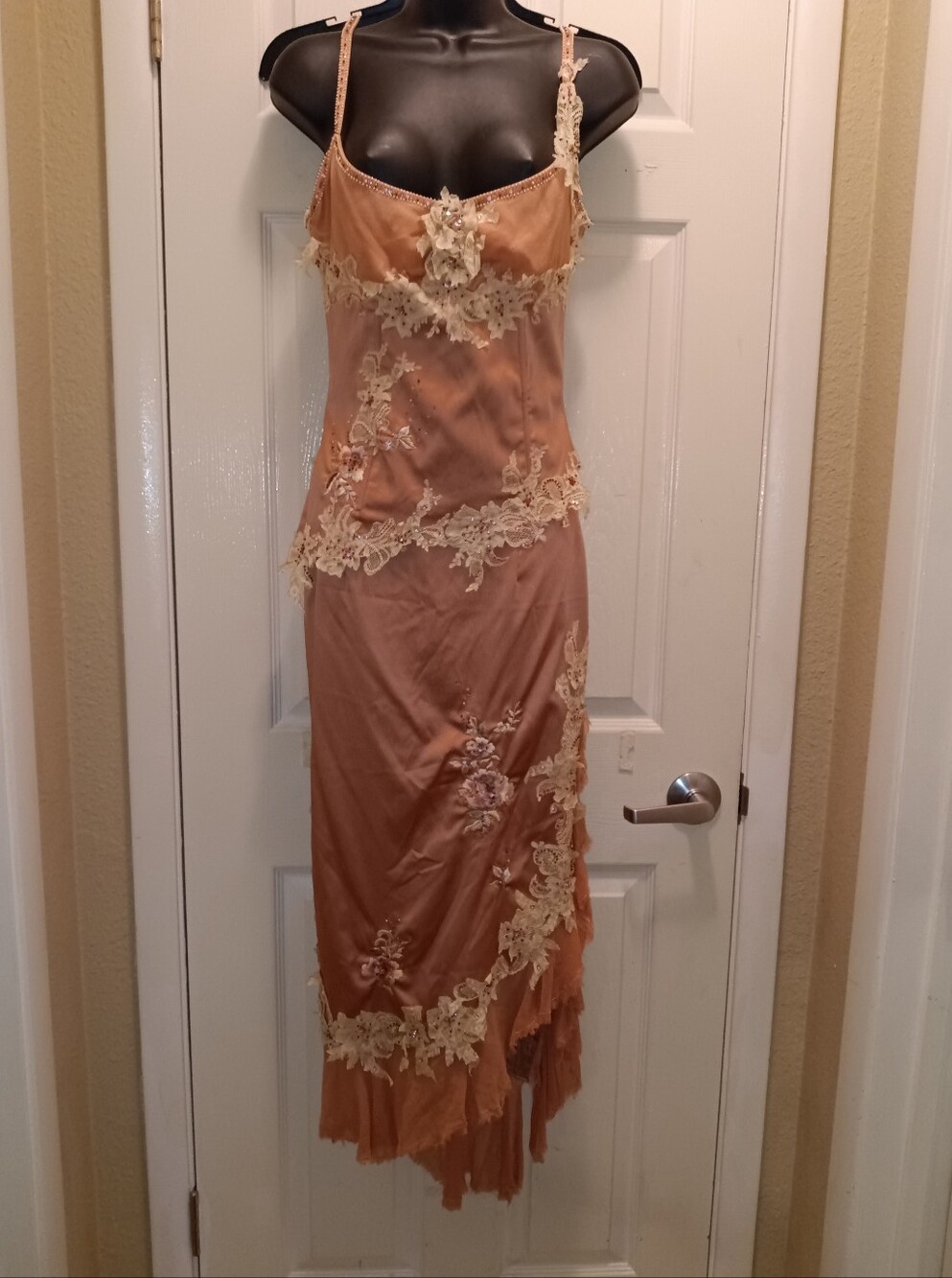 Mandalay 2 Pc Curve Molding Lace Appliqué in Dusty Rose Sz 6